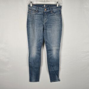 7 For All Mankind Jeans Women's 27 Blue Medium Wash The Skinny